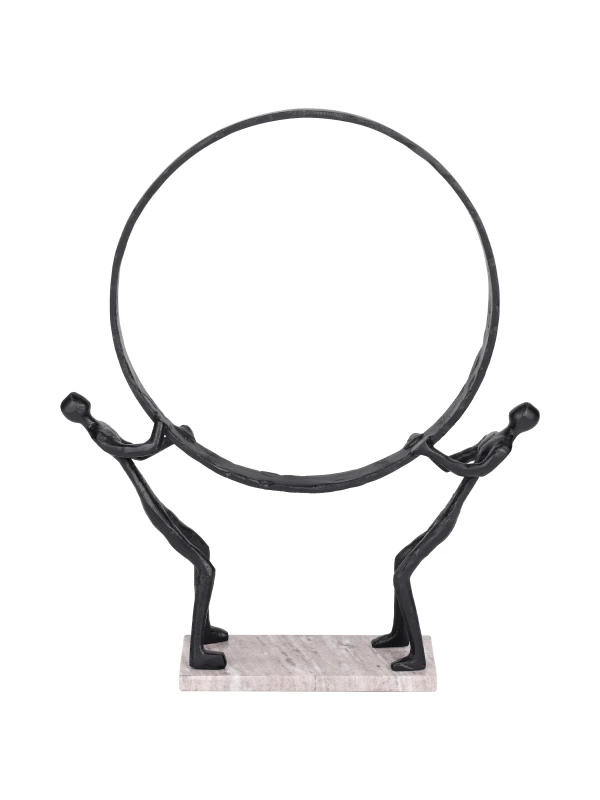 Rzeźba abstrakcyjna Balance 61 cm z czarnego aluminium