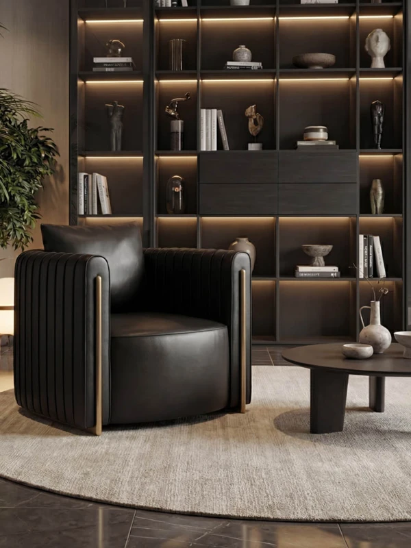 Fotel Dorchester Black w eleganckim salonie