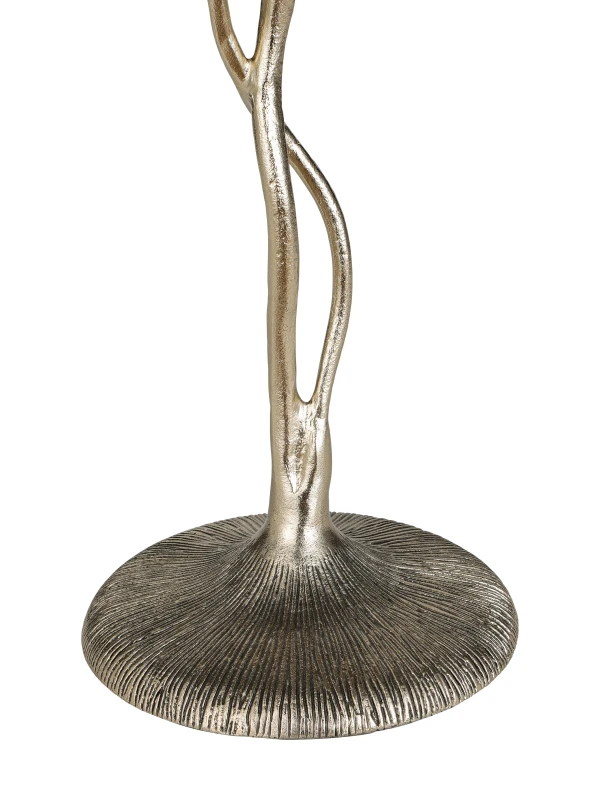 Detal aluminiowej podstawy Antique Gold świecznika Chesham