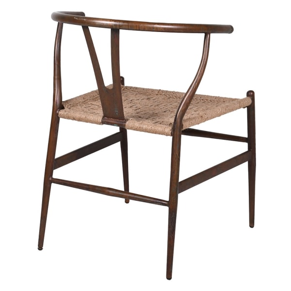 Krzesło wishbone Linton Aged Iron widok z tyłu