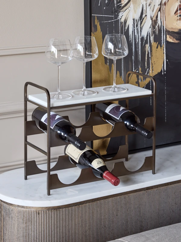 Stojak na wino Primrose Marble na 6 butelek