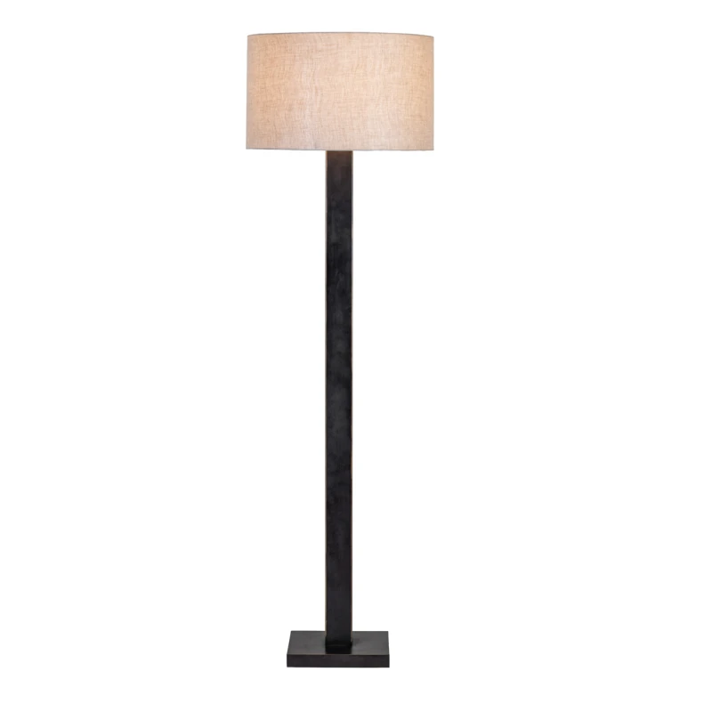 Lampa podłogowa Linton Simple 173 cm z jasnym abażurem