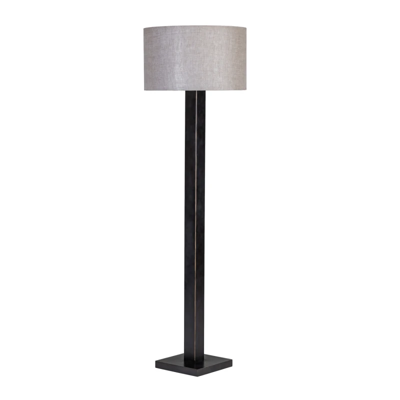 Wysoka czarna lampa stojąca Linton Simple 172,5 cm