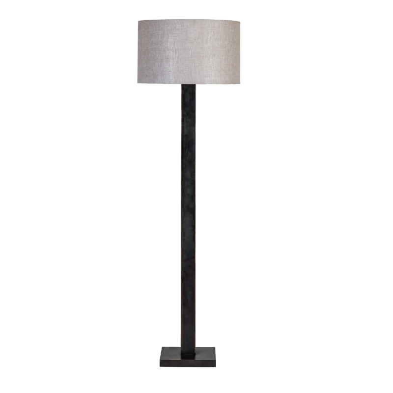 Lampa podłogowa Linton Simple 173 cm z jasnym abażurem