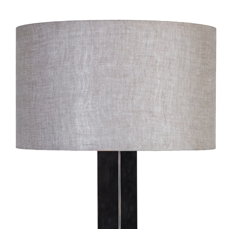 Jasny tkaninowy abażur lampy Linton Simple