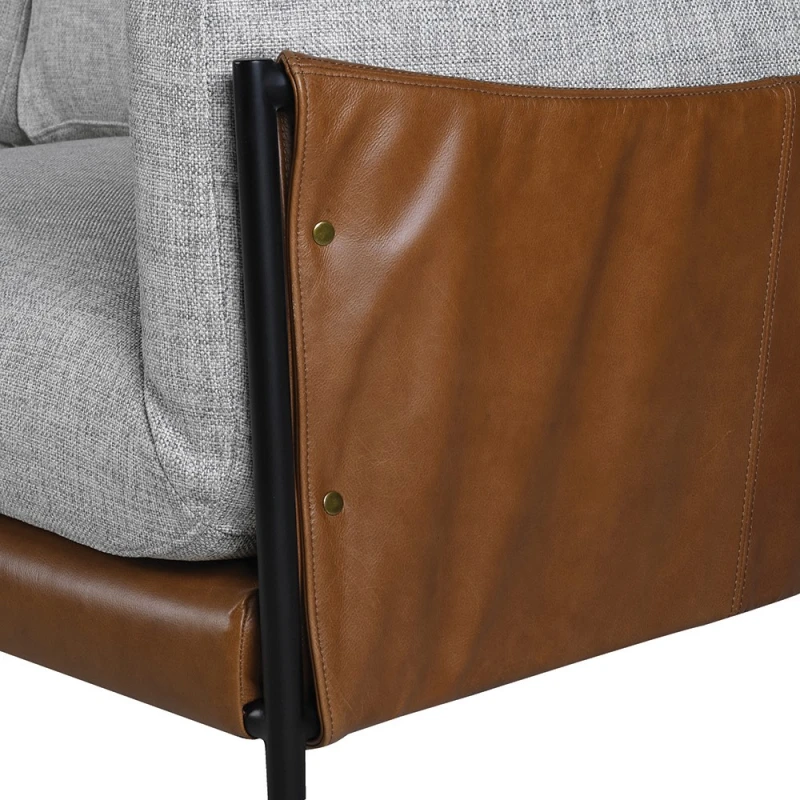 Brązowy panel boczny sofy London 240 cm