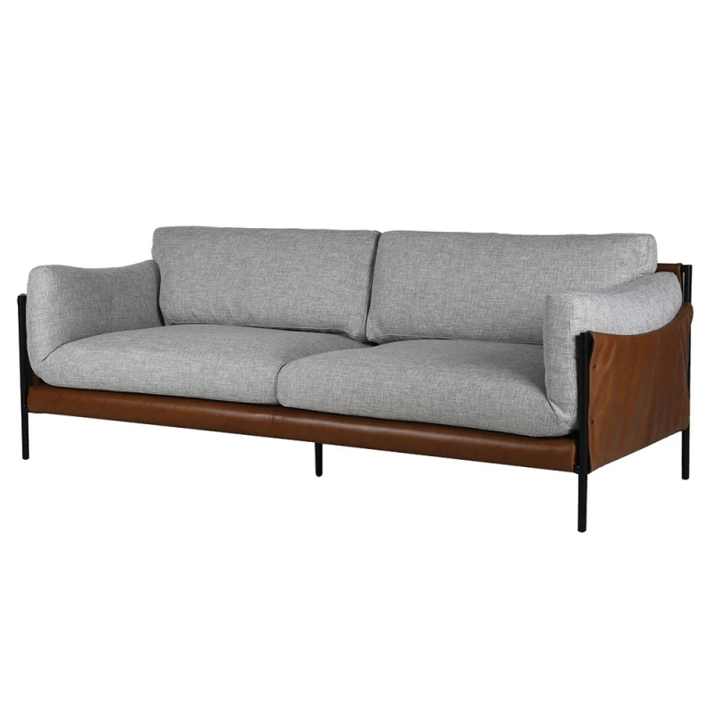 Szara sofa London 240 cm trzyosobowa