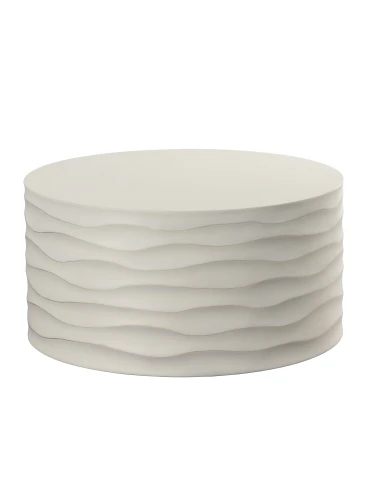 Stolik kawowy Aldwych Cream 82 cm – rzeźbiarski stolik z GFRC