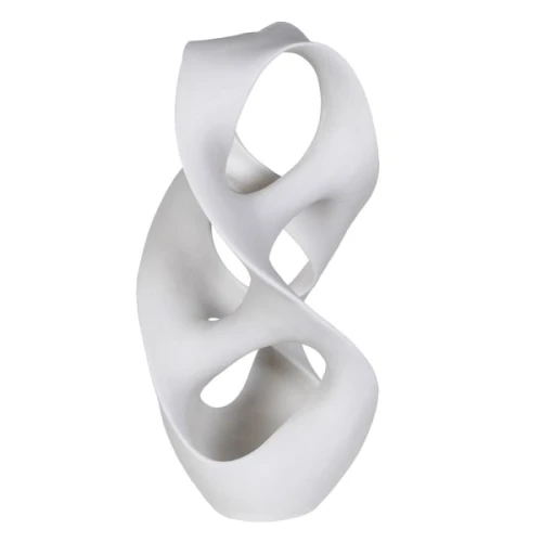 Rzeźba Organic White 60 cm – biała rzeźba abstrakcyjna