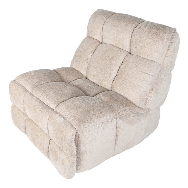 Fotel obrotowy recliner w kolorze beżowym