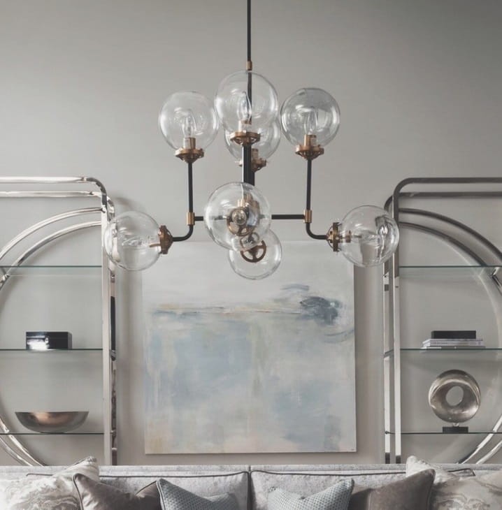 Lampa wisząca Bubble 100 cm ze szklanymi kulami