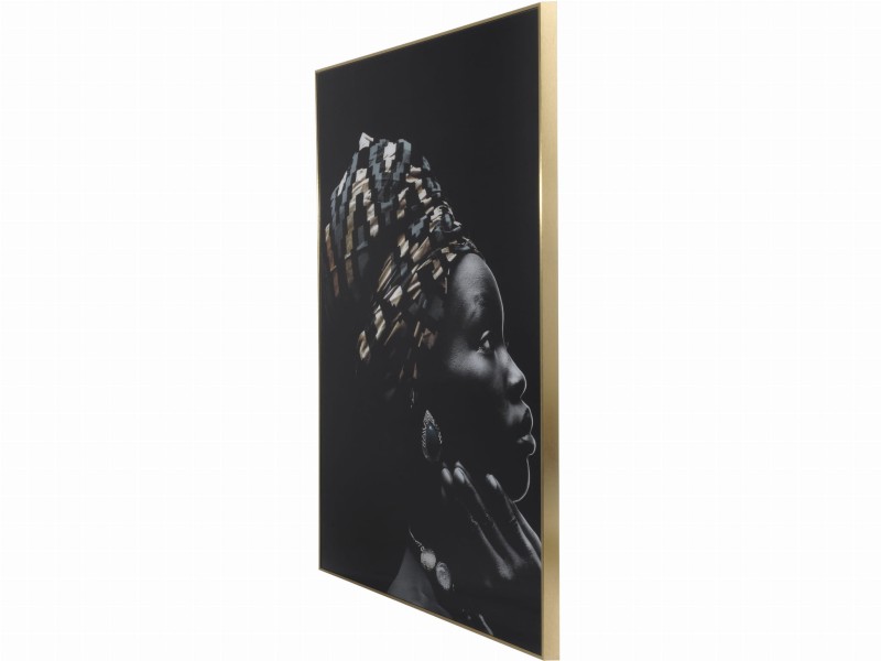 Obraz glasspik Oriental Glow za szkłem, złota rama 80x120 cm