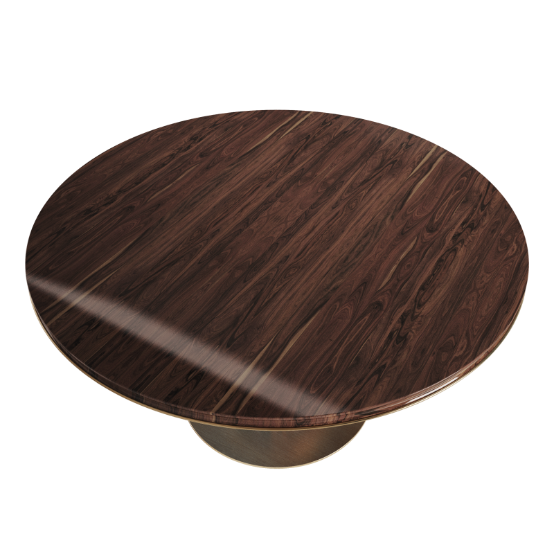 Stół do jadalni Buck Porus Studio fornir z korzenia orzecha włoskiego