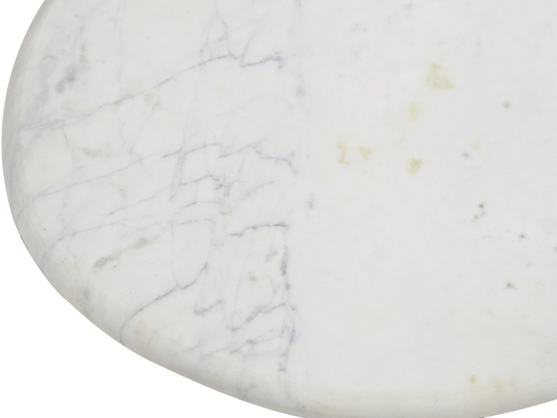 Okrągły stolik boczny Mayfair Marble marmur żelazo stare złoto