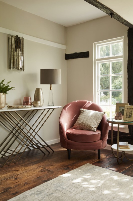 Okrągły stolik boczny Mayfair Marble marmur żelazo stare złoto