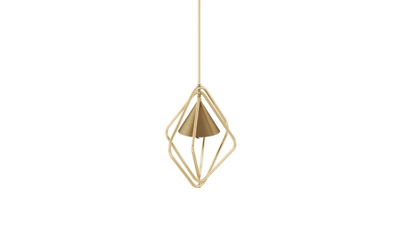 Lampa sufitowa pojedyncza Portman od Porus Studio mosiądz