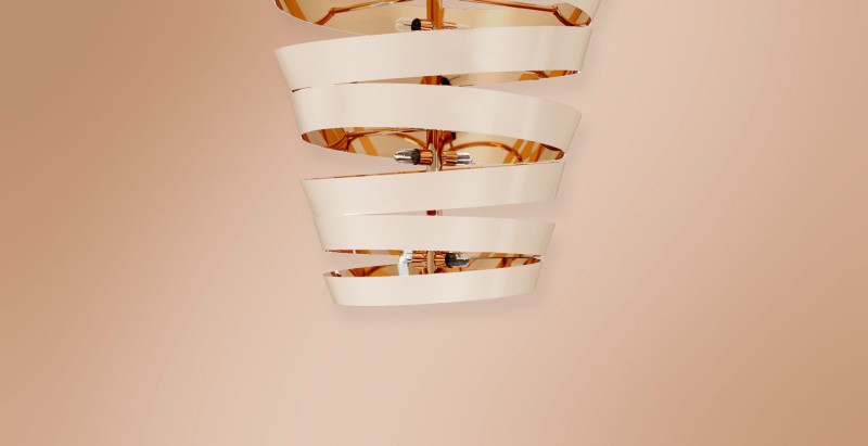 Lampa sufitowa Bilbao od Creativemary mosiądz lakierowany 100x154 cm