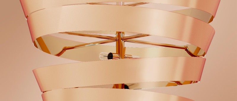 Lampa sufitowa Bilbao od Creativemary mosiądz lakierowany 100x154 cm