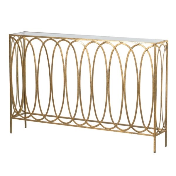 Konsola Belgrave Gold 122 cm z żelazną ramą