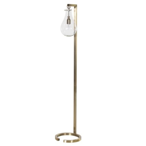 Lampa podłogowa Golden Place stojąca 152 cm żarówka stalowa podstawa złota