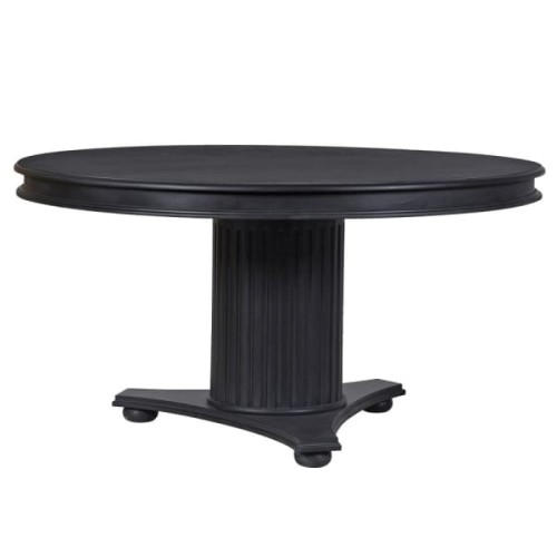 Stół do jadalni Westminister Black okrągły 149 cm średnicy drewno mahoń