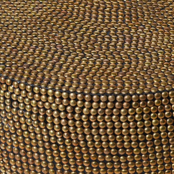 Stolik kawowy Orient okrągły 85 cm średnicy w kolorze mosiądzu