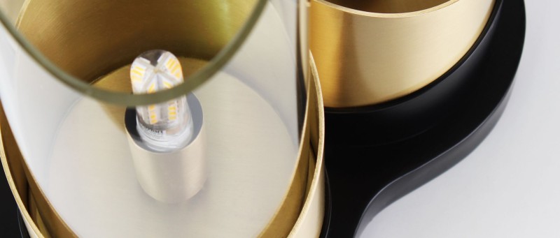 Lampa stołowa Bamboo złoty mosiądz czerń od Creativemary