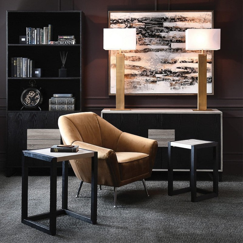Elegancka lampa stołowa do salonu modern classic