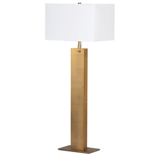 Lampa stołowa Gold Brook 98 cm z białym kloszem