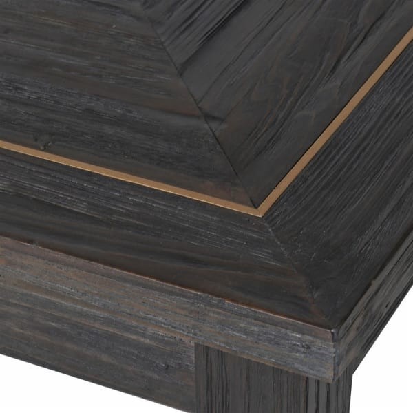 Stolik kawowy Finchley Copper 75x135 cm wiąz topola miedziane wykończenie