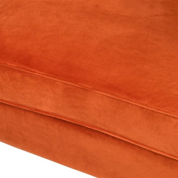 Fotel Chelsea Orange pomarańczowe obicie czarne nogi