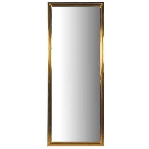 Lustro Linton Gold 220x86 cm prostokątne złota rama ze stali nierdzewnej