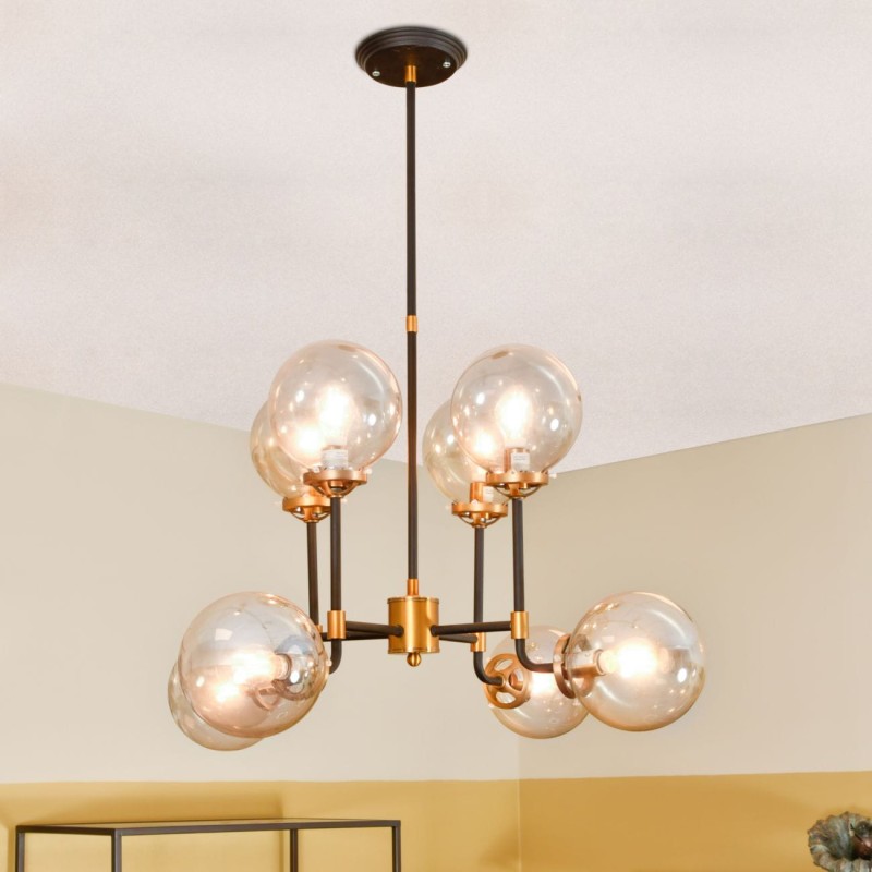 Duża lampa wisząca Art Deco do salonu