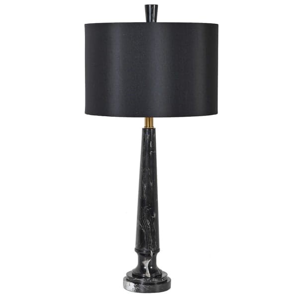 Lampa stołowa Marble Black 80 cm z czarnego marmuru