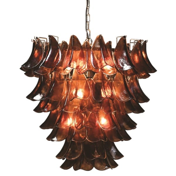 Żyrandol Smoked Glass 80 cm z przydymionego szkła