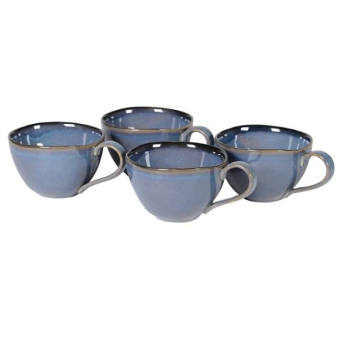 Kubki ceramiczne Blue Ayrton niebieskie ceramika cztery sztuki komplet  kamionka