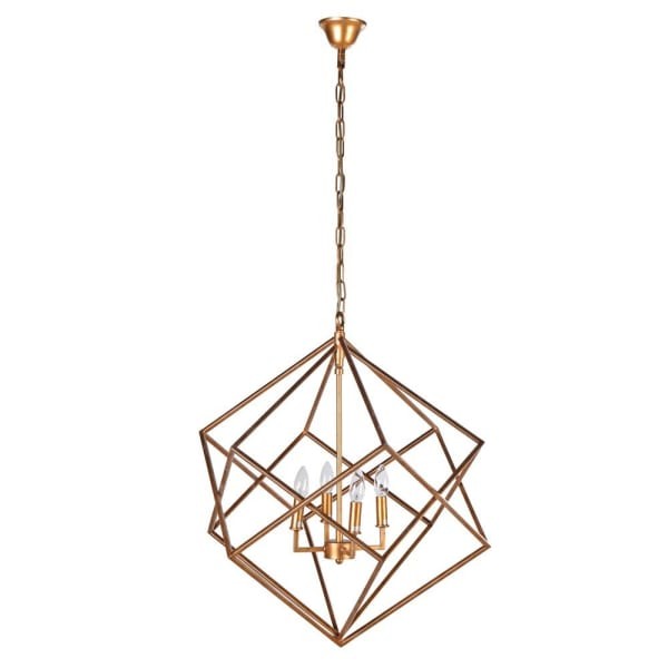 Żyrandol Geometric Belgrave 70 cm w miedzianym złocie