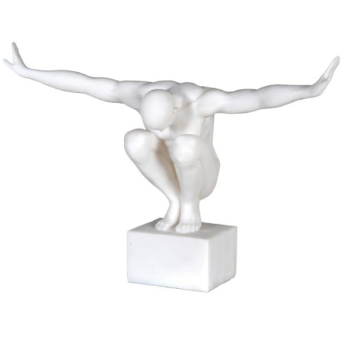 Halycon White Male rzeźba mężczyzna 29x49 cm poliresin