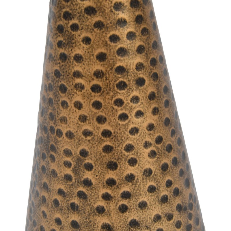 Lampion świecznik Belgrave 45 cm szklany klosz żelazna ręcznie młotkowana podstawa złota