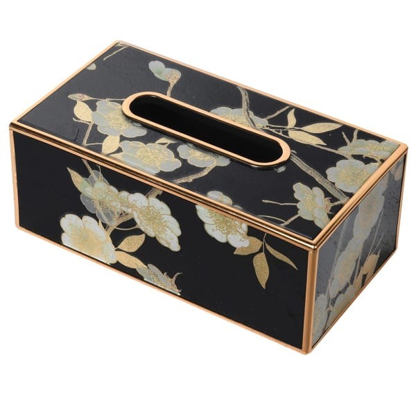 Pudełko na chusteczki Blossom szkło plastik chustecznik 25x13 cm