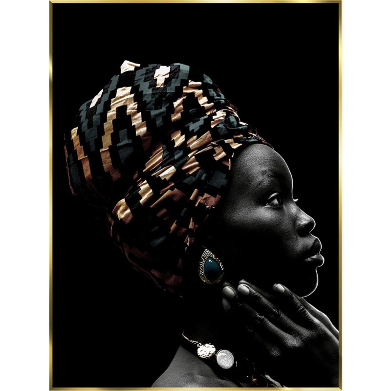 Obraz szklany glasspik Oriental Glow za szkłem, złota rama 80x120 cm