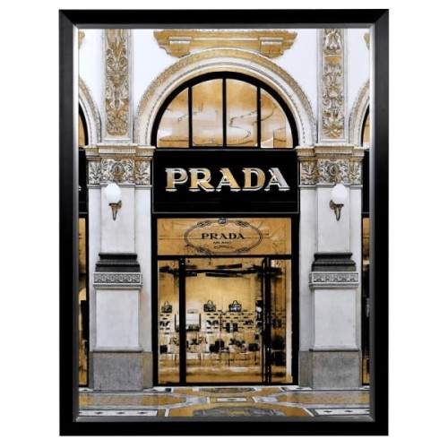 Obraz Prada Designer 152x117 cm czarna rama