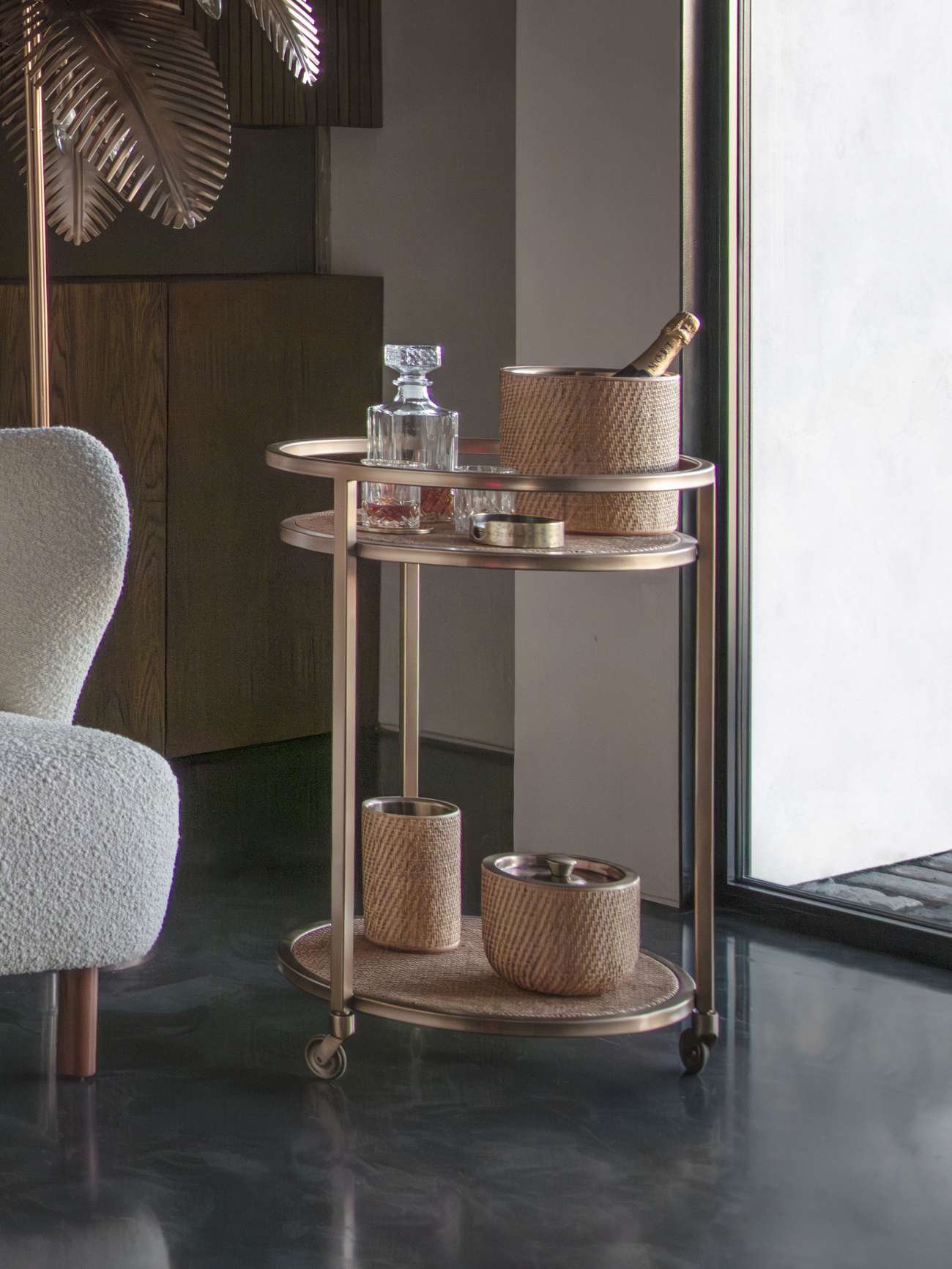 Barek wózek na alkohole - wózek barowy 