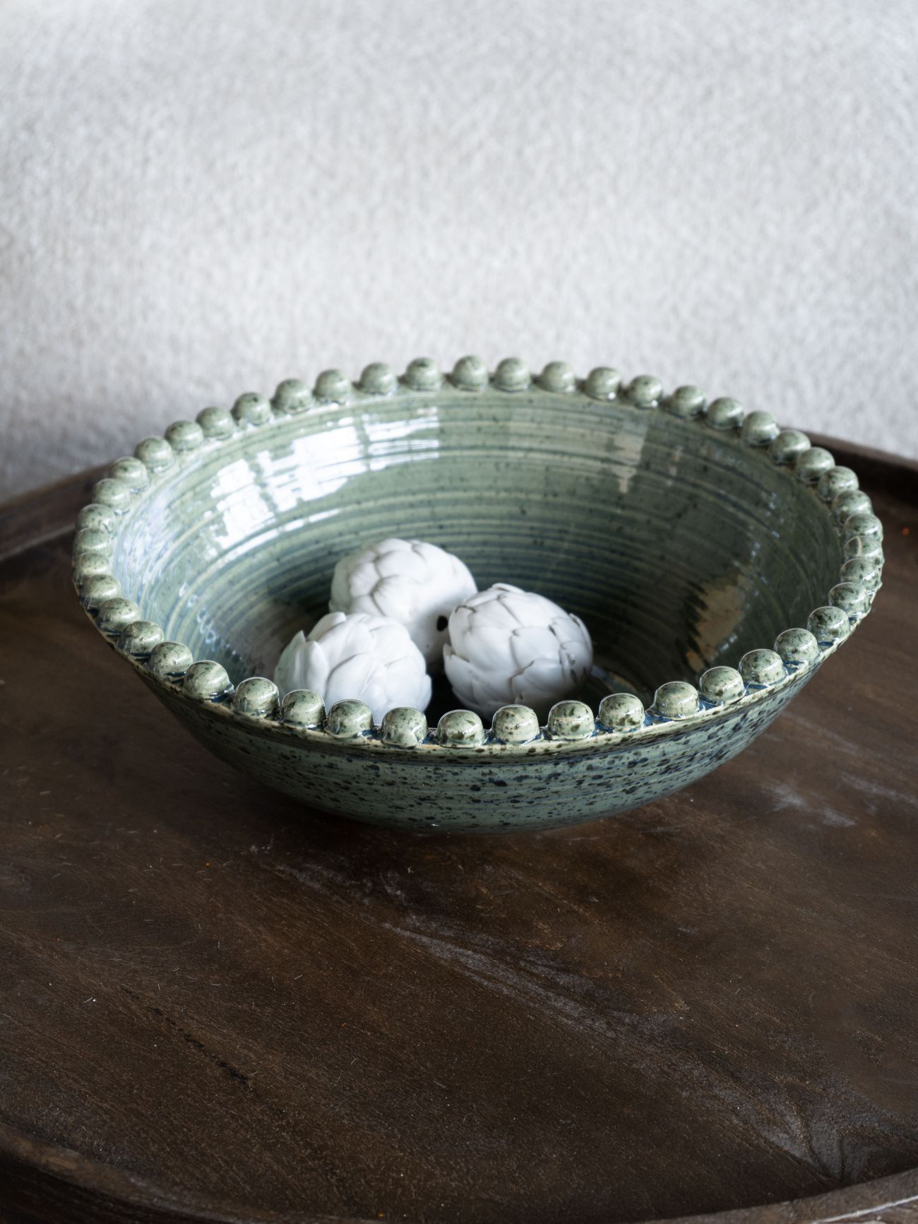 Ceramiczna misa dekoracyjna zielona