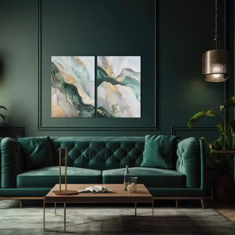 Piękny glasspik w odcieniach złota i zieleni