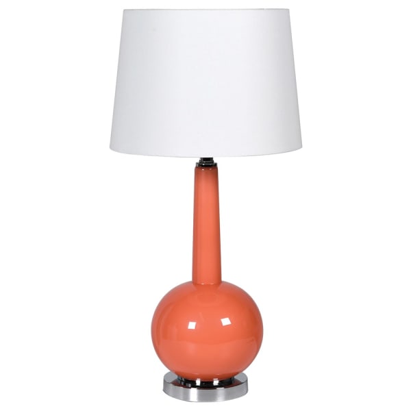 Luksusowa lampa wysoka lampka nocna z pomarańczową porcelanową podstawą 