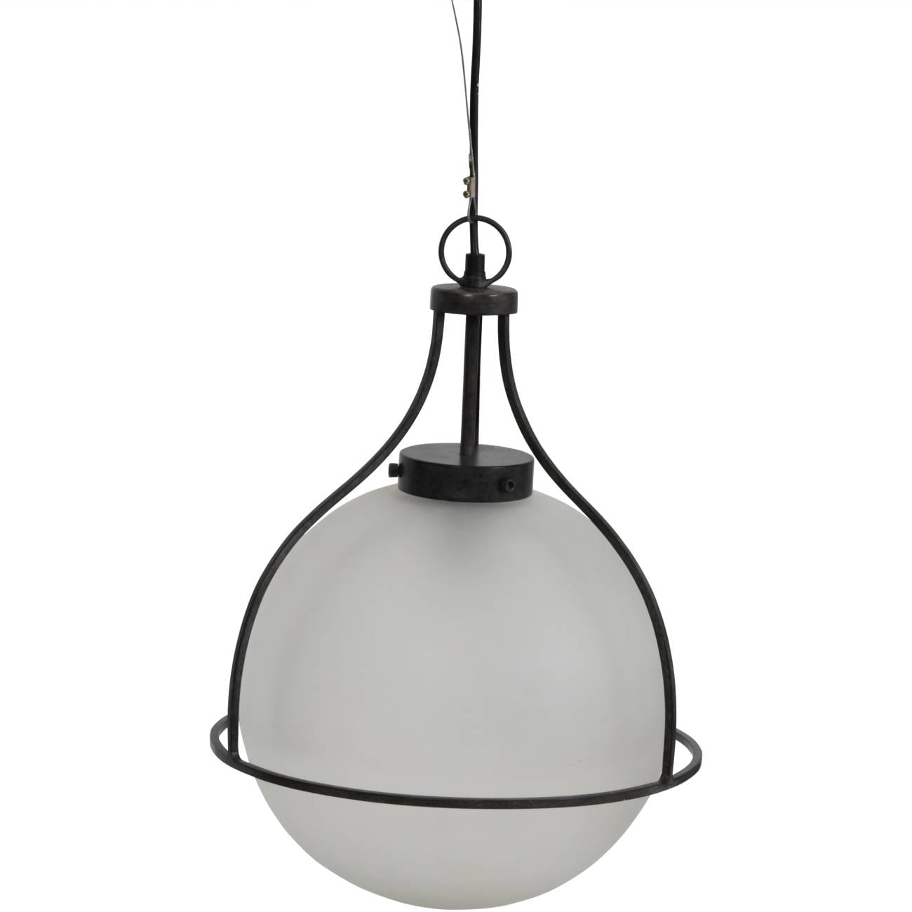 Nowoczesna lampa wisząca szklana okrągła kula nad wyspę